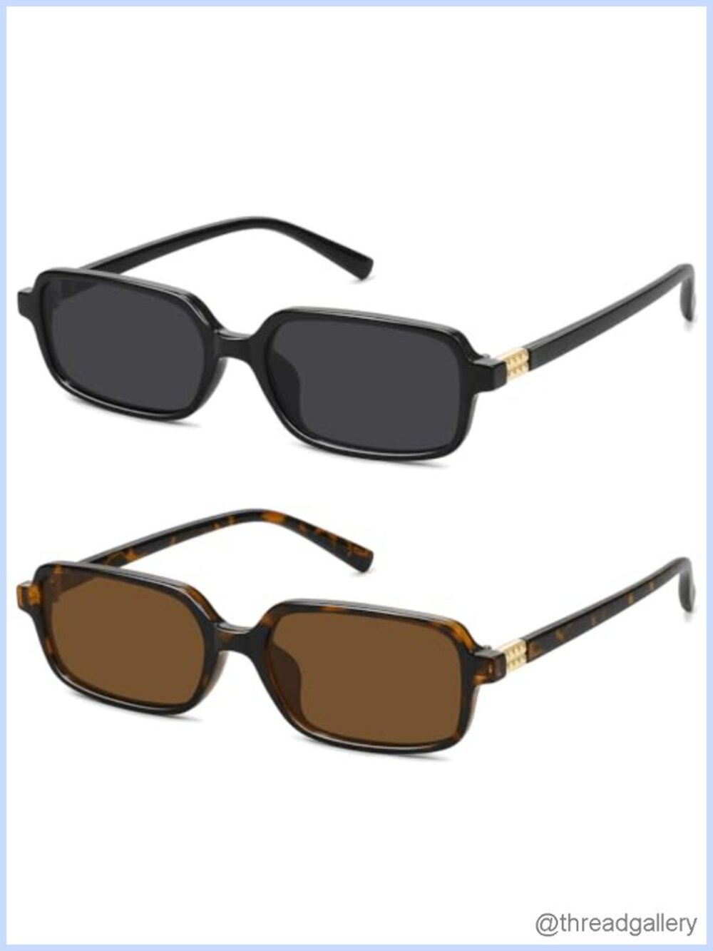 Retro Square Sunglasses for Women Vintage 90s UV400 Protection Small
